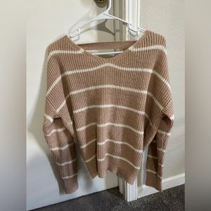 Altar’d state tan and white sweater